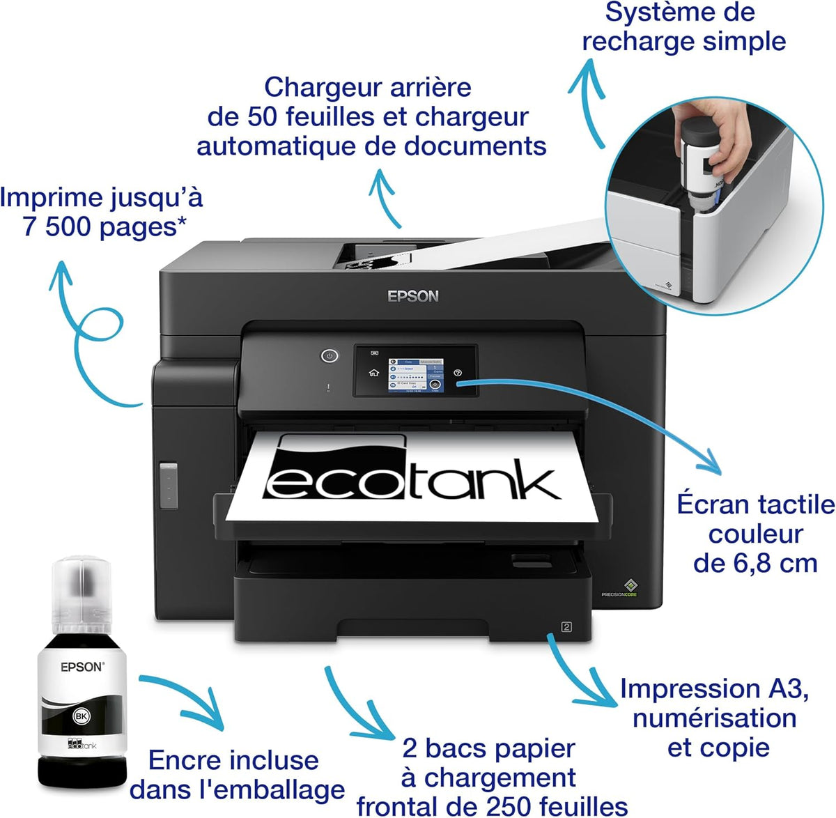 MFI Encre ECOTANK ET-M16600 Monochrome