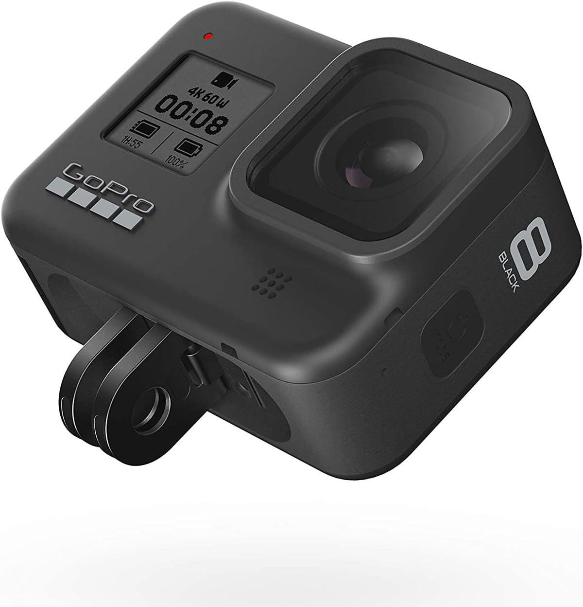 GoPro HERO8 Caméra Numérique Embarquée Étanche avec Écran Tactile, Vidéo HD 4K, Photos 12 MP, Diffusion en Direct et Stabilisation Intégrée