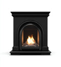 Cheminée à gaz - métal 80x35x85 cm - noir - style classique