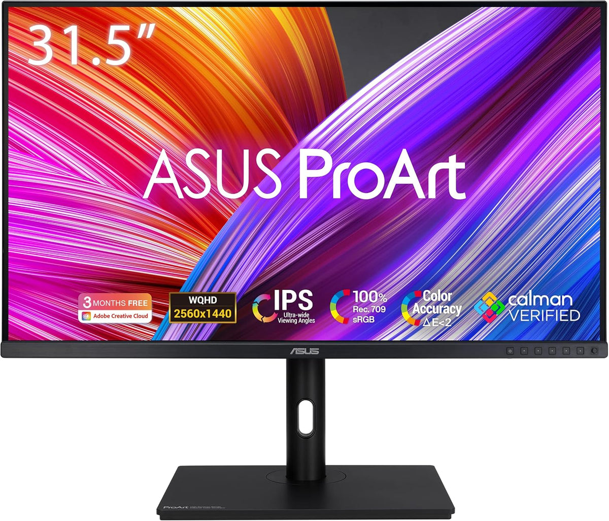 ProArt PA328QV - Ecran PC 32'' WQHD - Dalle IPS - 2560x1440-400cd/m² - Display Port, 2X HDMI, 4X USB 3.2-100% sRGB - 100% Rec.709 - Précision △E