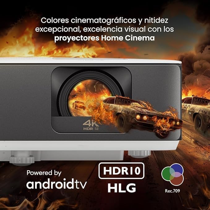 BenQ TK700 vidéoprojecteur Gaming 4K HDR avec HDMi - 2.0 * 2 | 60hz @ 4K | 240hz @ 1080p | 3200 Al | Mode Jeu | Haut-Parleur Chambre 5W | 2D Keystone | 3D | PS5 | Series X