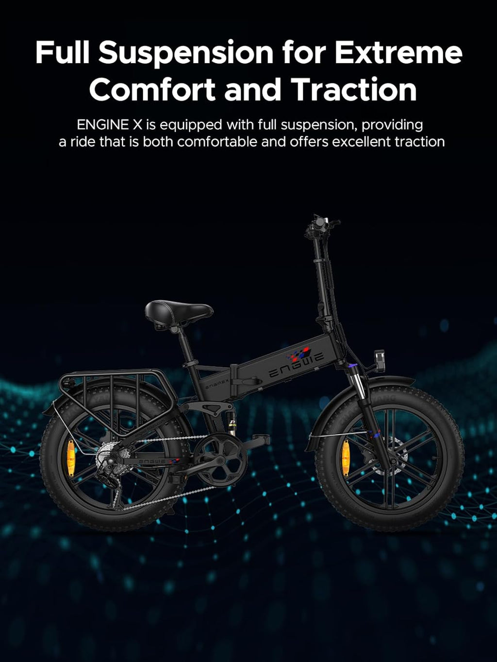 ENGWE Velo Electrique Pliable Vélo Électrique, Draisienne Electrique Adulte avec Batterie 48V 13Ah, Velo Electrique Homme 20 Pouces, 7 Vitesses, 250W Moteur, Jusqu'à 120km
