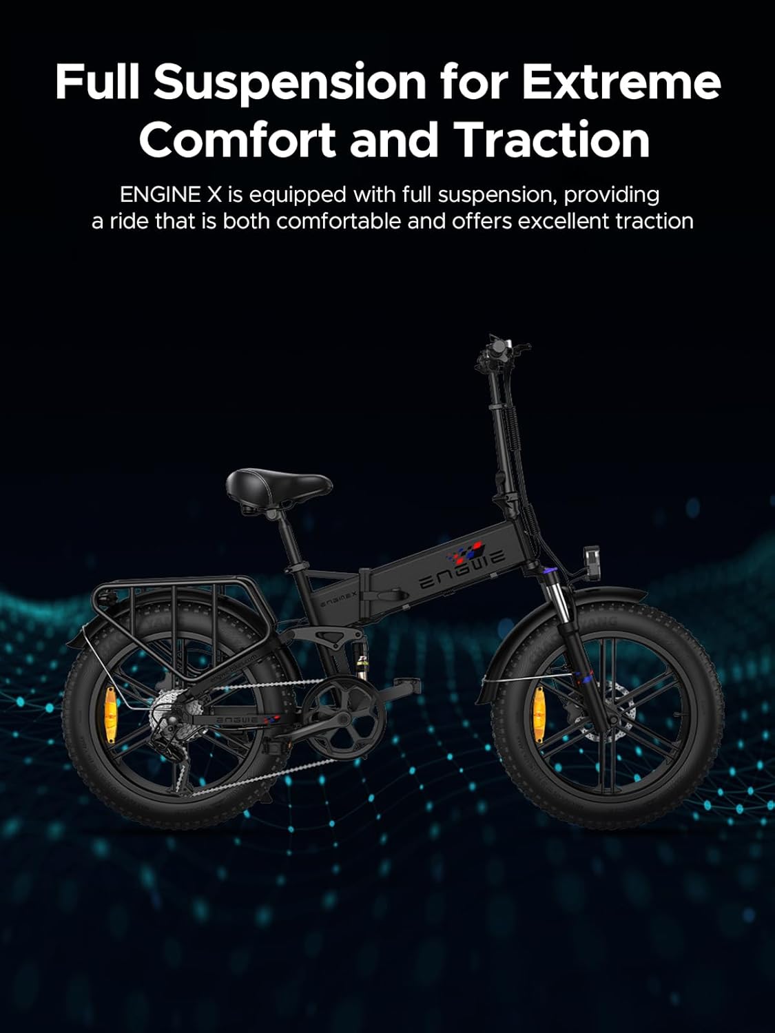 ENGWE Velo Electrique Pliable Vélo Électrique, Draisienne Electrique Adulte avec Batterie 48V 13Ah, Velo Electrique Homme 20 Pouces, 7 Vitesses, 250W Moteur, Jusqu'à 120km
