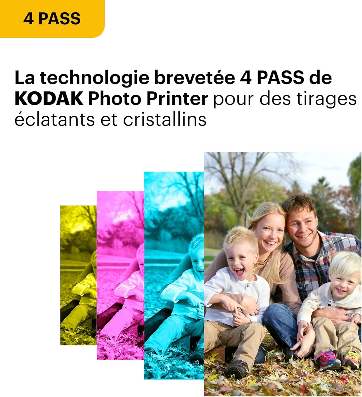Kodak Dock Plus 4Pass Imprimante Photo (10x15cm) + Pack d'accessoires avec 90 Papier Photo (10 Feuilles Initiales + Paquet de 80 Feuilles)