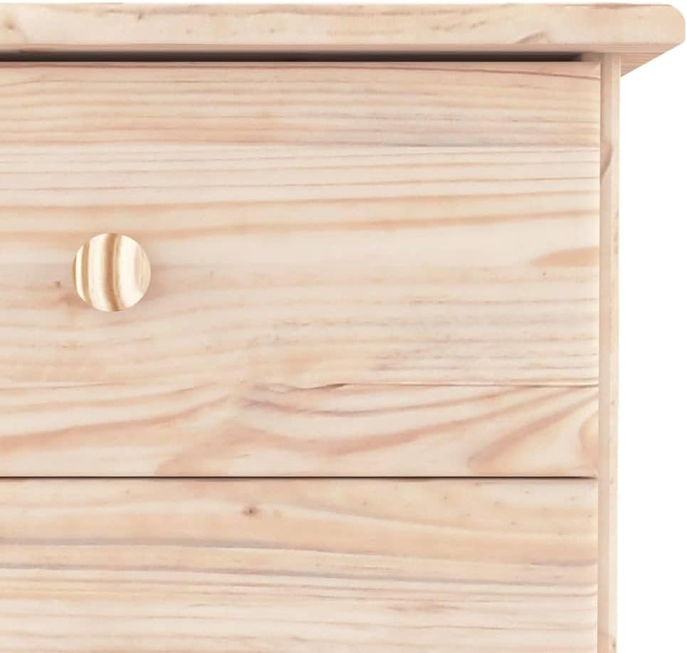 vidaXL Commode, Buffet avec Tiroir, Armoire Latérale, Meuble de Rangement Salon Chambre à Coucher Intérieur, Scandinave, Bois Massif de Pin