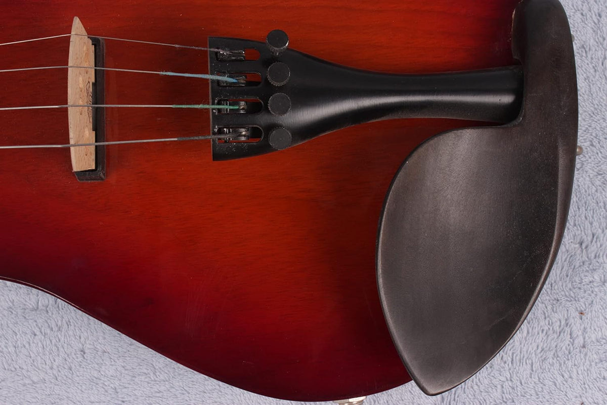Yinfente Violon électrique 4/4 métallique en forme de violon professionnel en bois massif