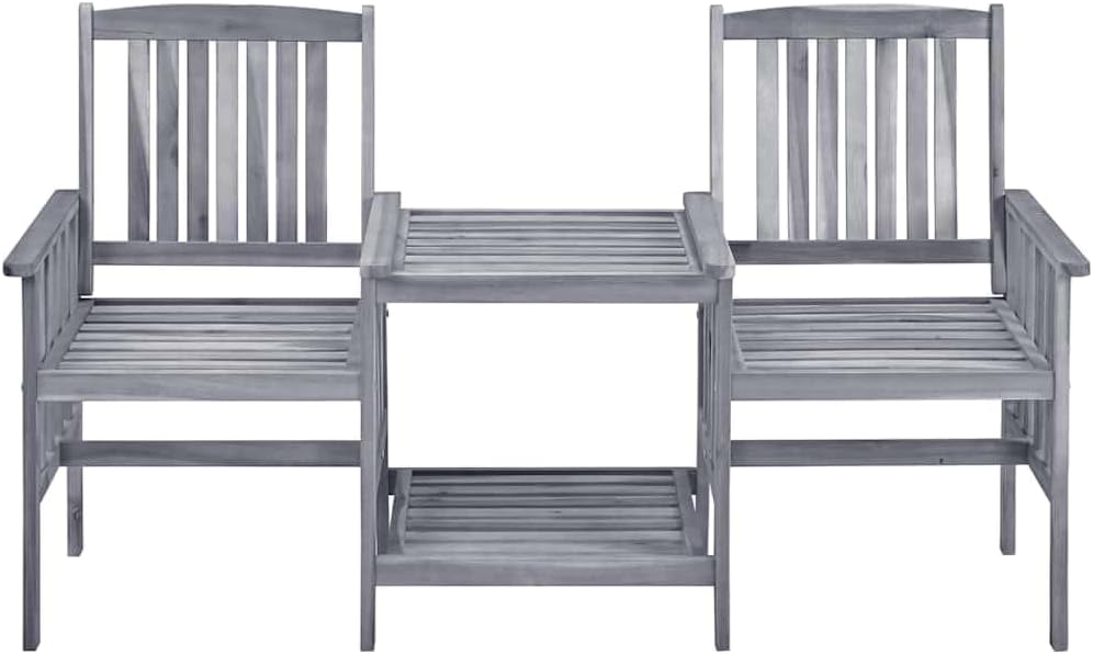 Générique Chaises de Jardin avec Table à thé et Coussins Acacia Solide,Salons de Jardin,3061312