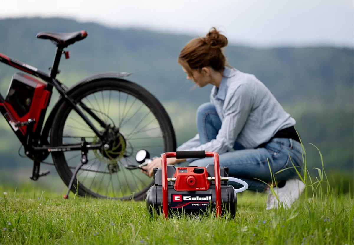 Einhell Compresseur sans fil TE-AC 36/150 Li OF-Solo Power X-Change (36 V, 8 bar max, cuve de 6 L, capacité de pompage de 150 L/minute) Livré sans batterie ni chargeur