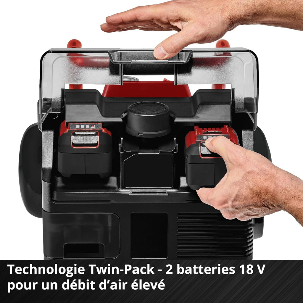 Einhell Compresseur sans fil TE-AC 36/150 Li OF-Solo Power X-Change (36 V, 8 bar max, cuve de 6 L, capacité de pompage de 150 L/minute) Livré sans batterie ni chargeur