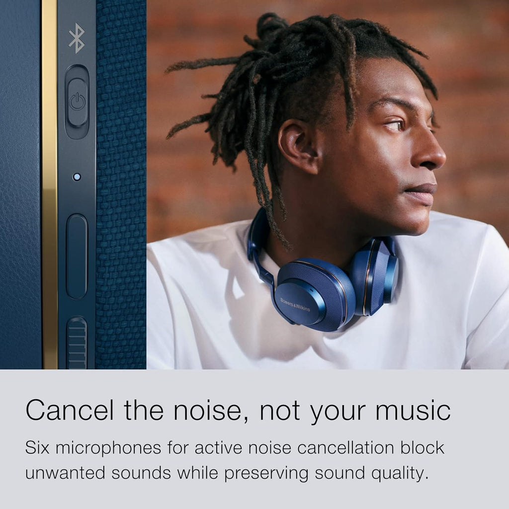 Bowers & Wilkins Px7 S2 Casque Supra-auriculaire sans Fil avec Bluetooth 5.0 et Charge Rapide, 30 Heures de Lecture et Microphone intégré - Bleu