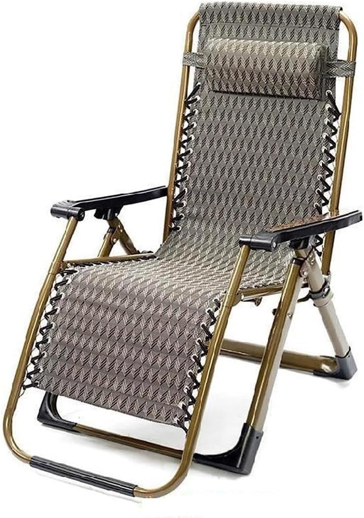 DANNMPX Chaise Longue Chaise Longue De Patio avec Oreiller Amovible, Appuie-tête, Transat Soleil, Inclinable pour Extérieur, Cour Intérieure, Camping Pliante Relaxation