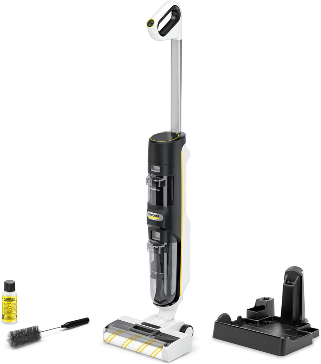 Kärcher Aspirateur-Laveur FCV 4, 4 Modes de Nettoyage, autonomie de la Batterie : env. 45 Min, Surface Couverte par Charge : env. 200 m²