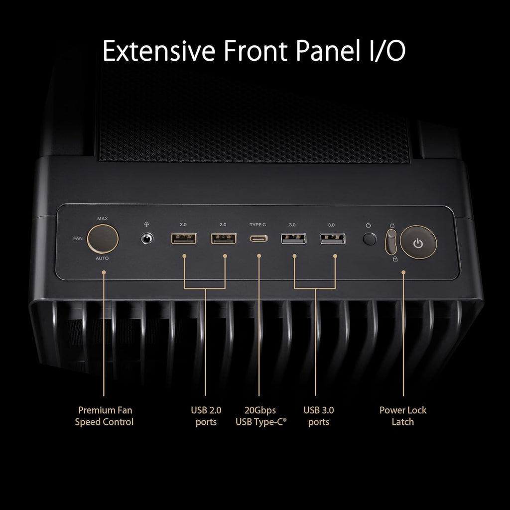 Boitier ProArt PA602 E-ATX, Support de radiateur 420 mm, Ventilateur de 140 mm et Deux Ventilateurs de 200 mm préinstallés, indicateur de poussière IR sur Le Panneau Avant