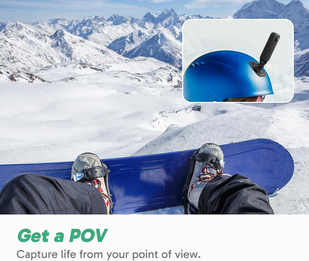 AKASO 360 Aventure Neige Combo - Action Camera Sport à 360° avec Carte Mémoire 128 Go, 5.7K 72MP Photo 360 Vidéo, Stabilisation SuperSmooth, Perche à Selfie Invisible, Horizon 360° Lock, Suivi par IA