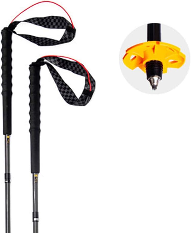 Polonage de Trekking en Fibre de Carbone Pliable léger Polon-2 Pack Strong Pliage Meilleur bâton de Marche, Poteau de randonnée Extensible Anti-Choc pour Le Camping, Mountainin