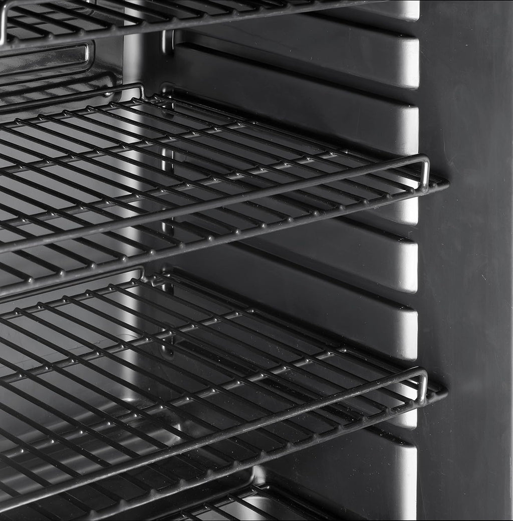 METRO Professional Réfrigérateur à Boissons GSC4240B, Métal/Verre, 54 x 54.5 x 139.5 cm, 237 L, Refroidissement Statique, 110 W, avec Serrure, Restauration, Noir