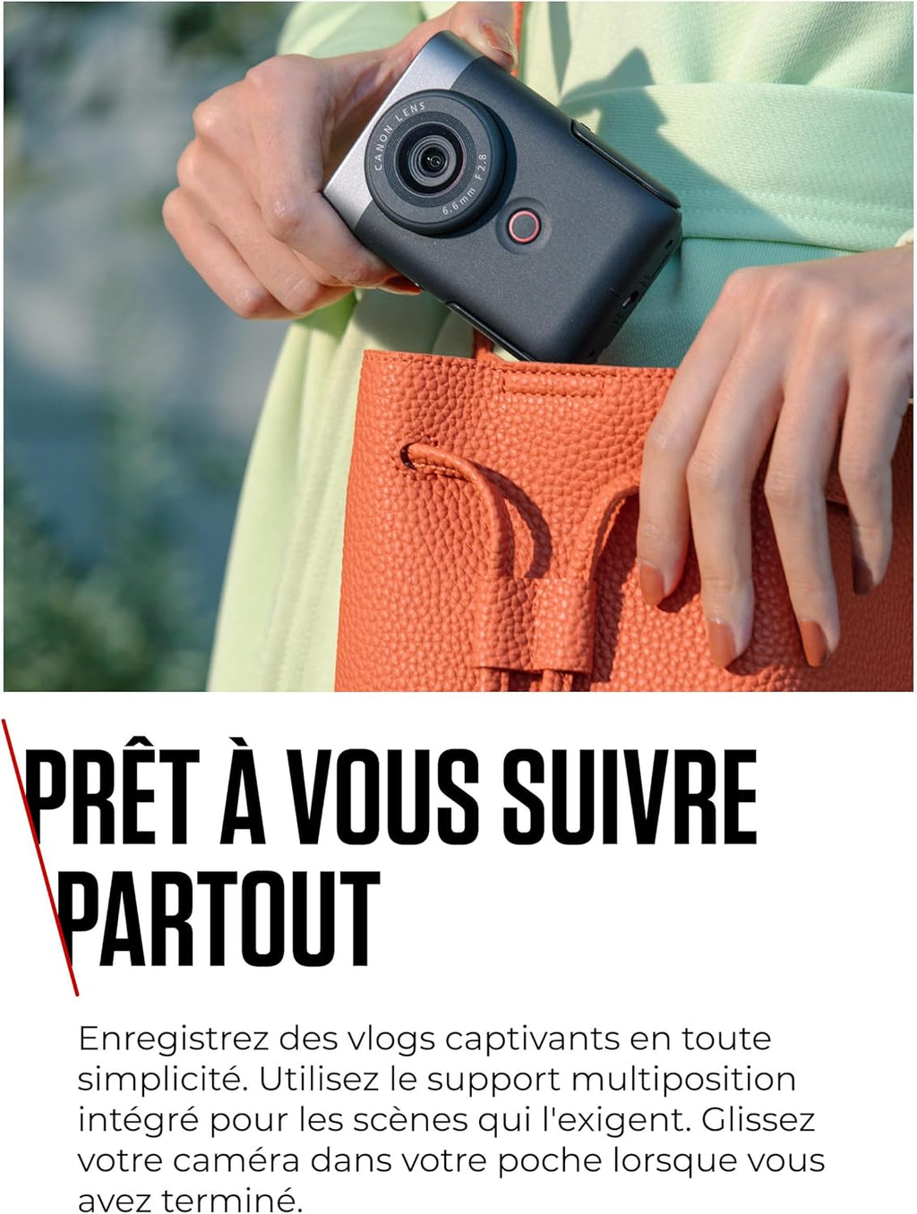 Canon PowerShot V10 Vlogging Starter Kit – Conçu pour Les Vloggers d’entrée de Gamme, cet Appareil Photo vlogging 4K Tout-en-Un Qui se Glisse Facilement dans la Poche, Argent