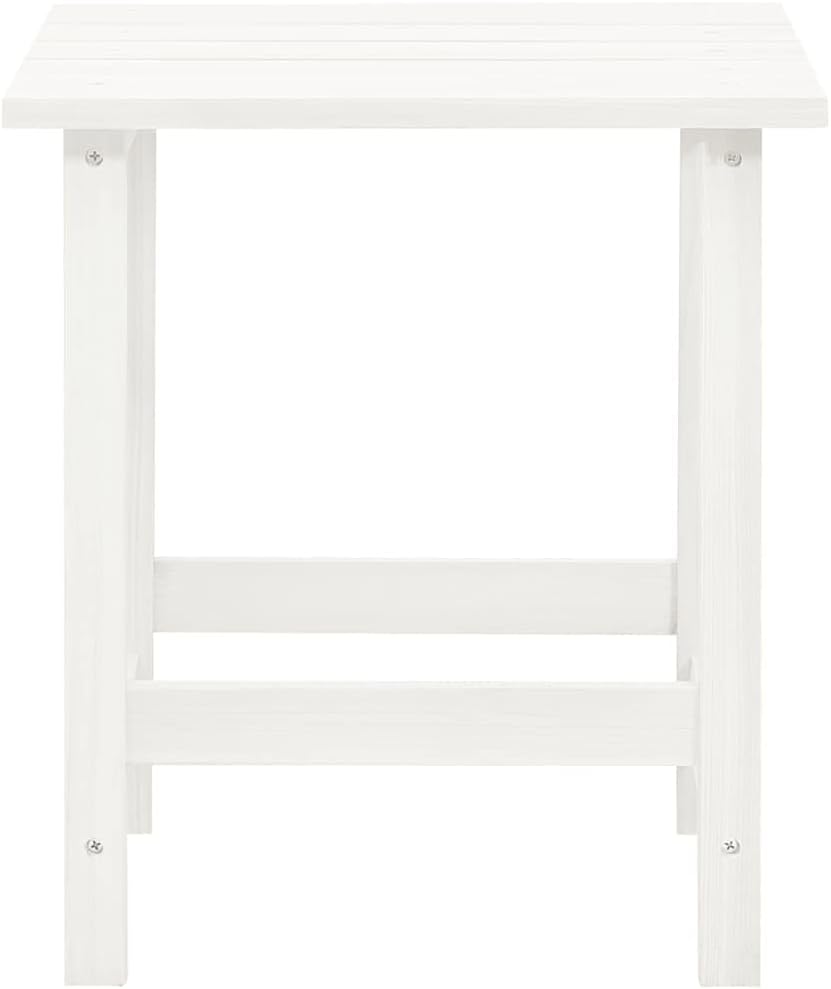 AJJHUUKI Ensemble de meubles d'extérieur - Chaise de jardin Adirondack avec table en bois de sapin massif Blanc
