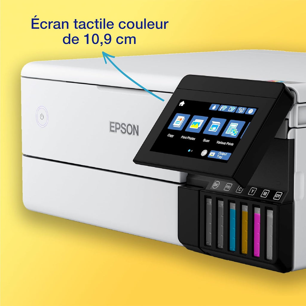 Imprimante photo A4 EcoTank ET-8500 avec réservoir d’encre et Wi-Fi
