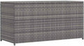 vidaXL Boîte de Rangement de Jardin Coffre de Rangement Banc de Stockage Patio Terrasse Extérieur Gris 120x50x60 cm Résine Tressée