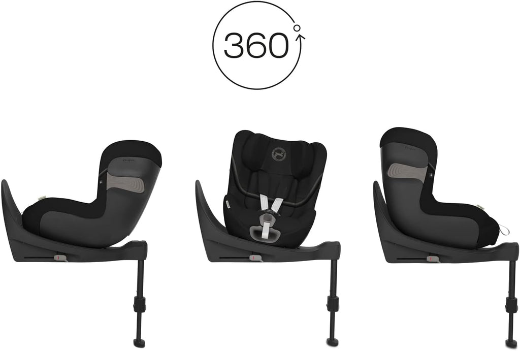 CYBEX Gold Siège Auto Enfant Sirona S2 i-Size, De 3 mois à 4 ans environ, Max. 18 kg, Compatible avec SensorSafe, Moon Black