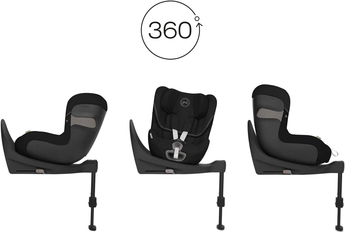 CYBEX Gold Siège Auto Enfant Sirona S2 i-Size, De 3 mois à 4 ans environ, Max. 18 kg, Compatible avec SensorSafe, Moon Black
