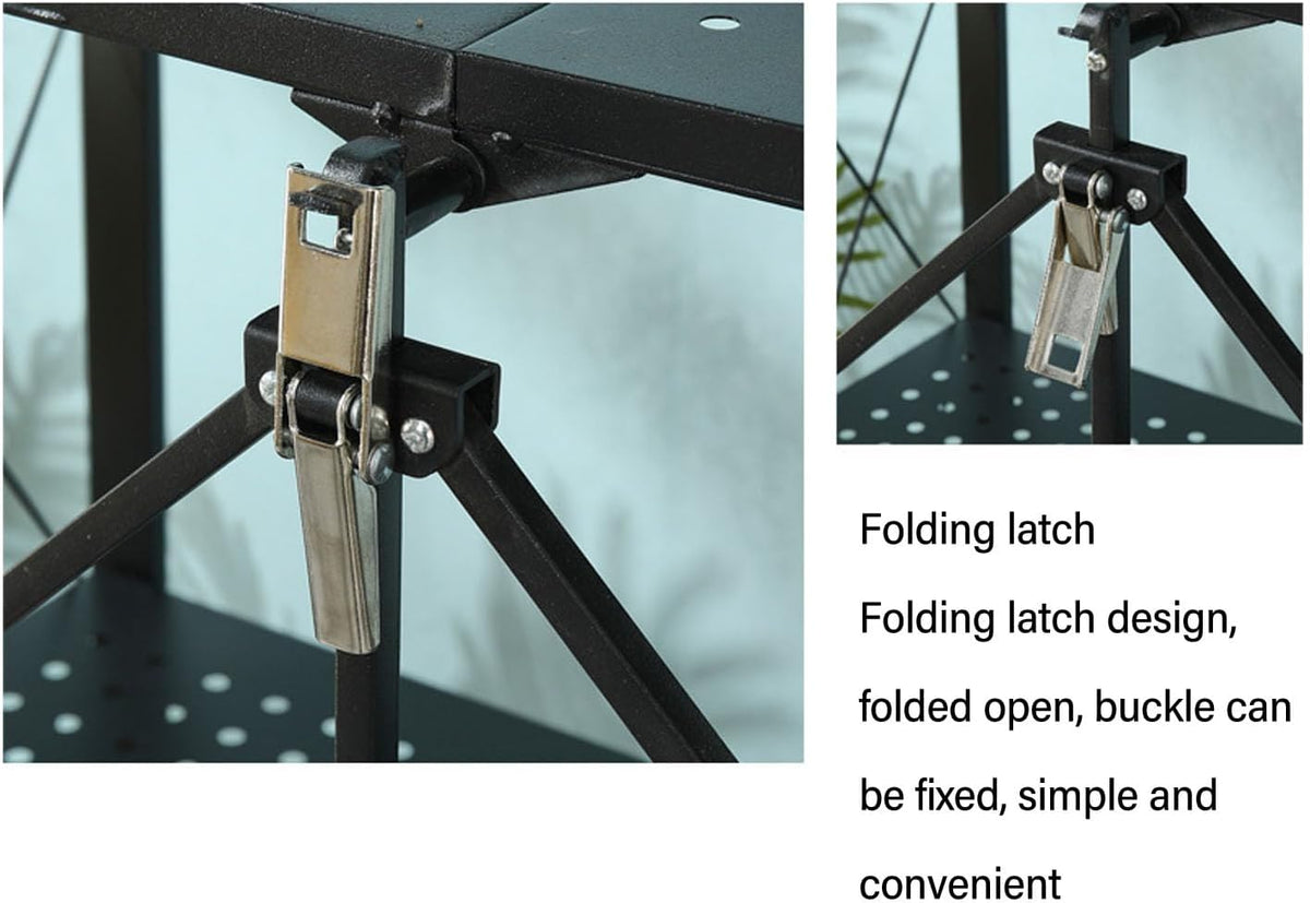 Aramox Étagères de Rangement Pliables Durables avec roulettes pour Organiser Les Maisons, Garages, Entrepôts, Aucune Installation Requise (5 Niveaux)
