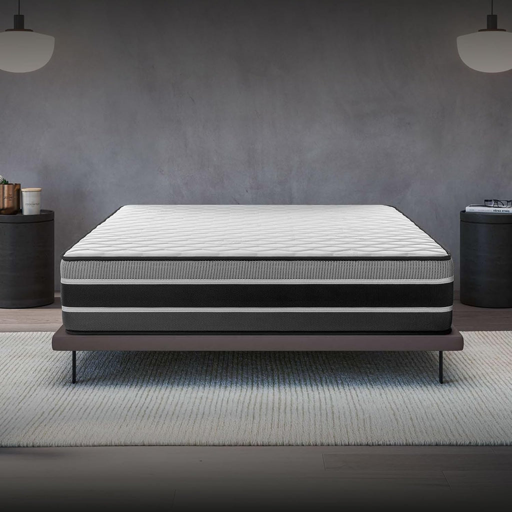 COSMOS - Matelas Feliz 180x200-30 cm Très Épais - Accueil Mousse mémoire de Forme + Blue Latex - Soutien Ferme - Réversible Face été/Hiver - Soutien 7 Zones - Sommeil Isolé - Fabriqué en Europe