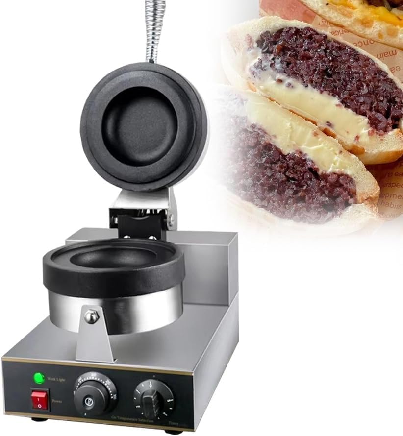 Machine à hamburger, gaufrier, presse à panini, machine à sandwich 1300 W, machine à gaufres aux œufs, machine à gaufres commerciale en acier inoxydable, 50~300