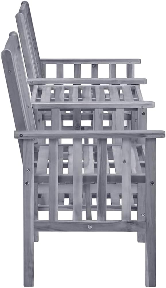 Générique Chaises de Jardin avec Table à thé et Coussins Acacia Solide,Salons de Jardin,3061309