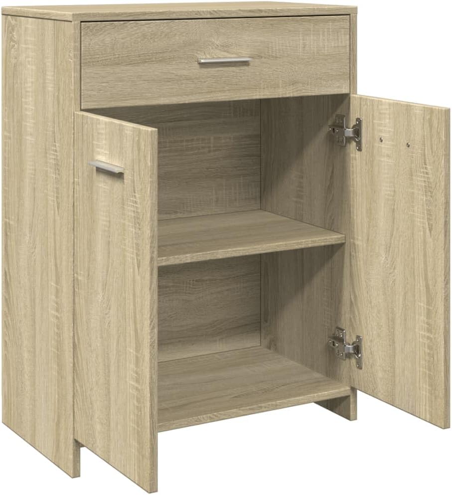 Ensemble de meubles de salle de bain 4 pcs chêne sonoma