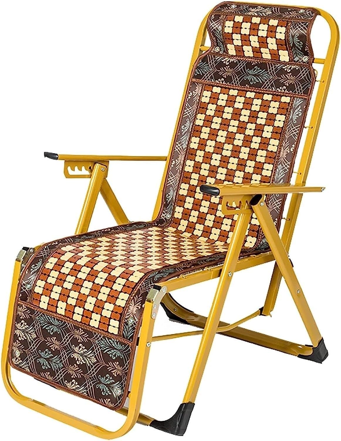 DANNMPX Chaise Longue Zéro Gravité Chaise Longue Patio Pliant Siège Inclinable Réglable pour Cour Plage Camping Jardin Pliante Relaxation