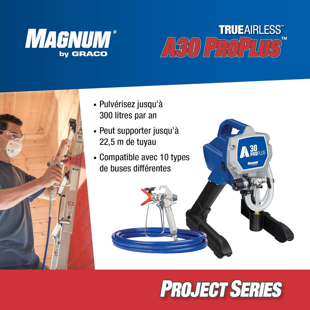 Magnum by Graco 17C244 Pistolet à Peinture airless A30 ProPLUS, Usage Domestique (débit 1 l/Min, Pression Max. 207 Bars)