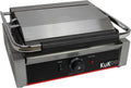 Presse à Panini Professionnelle Grill Electrique - 1 plaque Inox Rainurée 2200W 50-300 C - Parfait Sandwicherie, Restaurant HORECA Grille Poisson Légumes Croques Viande Brosse Nettoyage INCLUSE