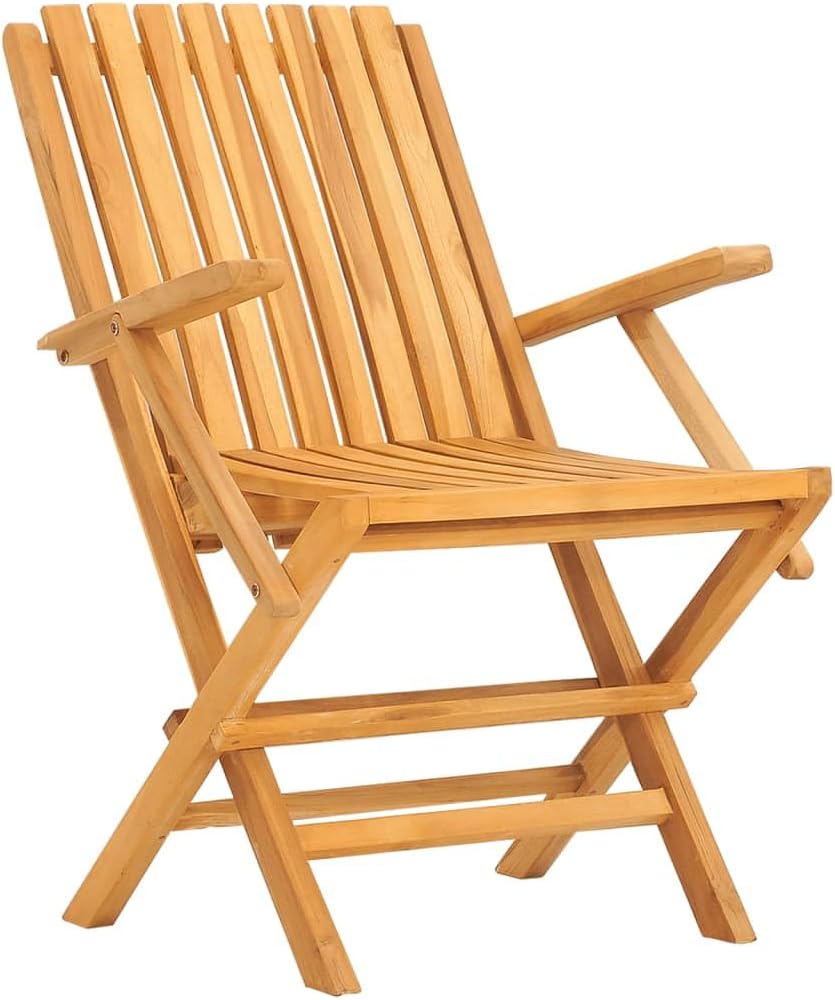 WHOPBXGAD Chaises de Pliantes Lot de 2 61x67x90cm Bois Massif Teck, Fauteuil de Exterieur Table Haute Exterieur Table et de Tables de