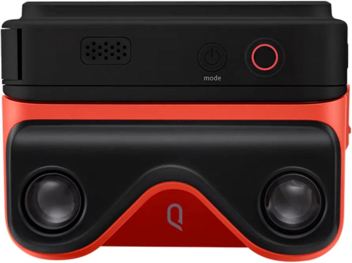 KanDao QooCam Ego - Caméra 3D intégrée avec visionneuse, vidéos 4K, Affichage stéréoscopique instantané, idéale pour Les Voyages, Les fêtes, Appareil VR, Appareil Photo Noir et visionneuse 3D Rouge.