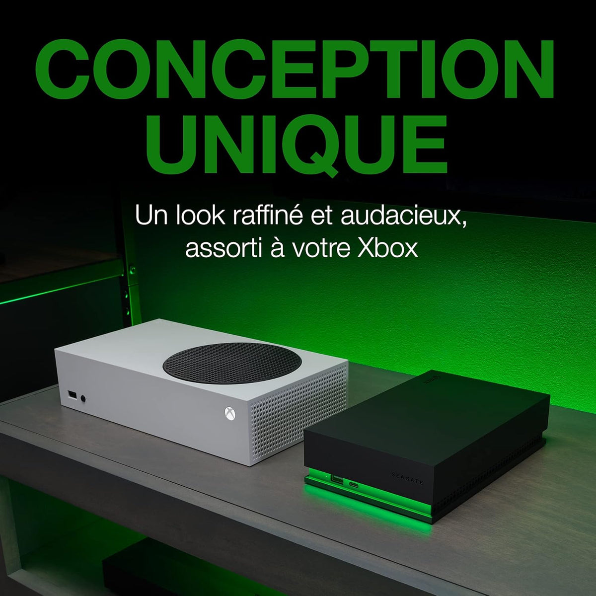 Seagate Game Drive Hub 8To, Disque Dur Externe HDD, USB 3.2, Deux Ports USB-C et USB-A, certifié Xbox, LED RVB, Services Rescue (STKW8000402)