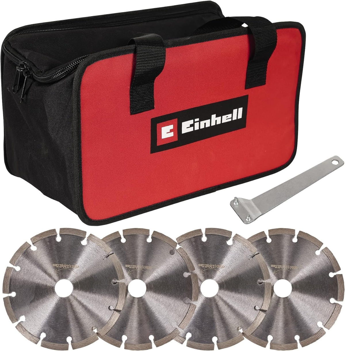 Einhell Rainureuse TE-MA 1700 (1 700 W, réglage de la largeur jusqu’à 38 mm et de la profondeur jusqu’à 40 mm) Livré en sac + 4 disques diamant