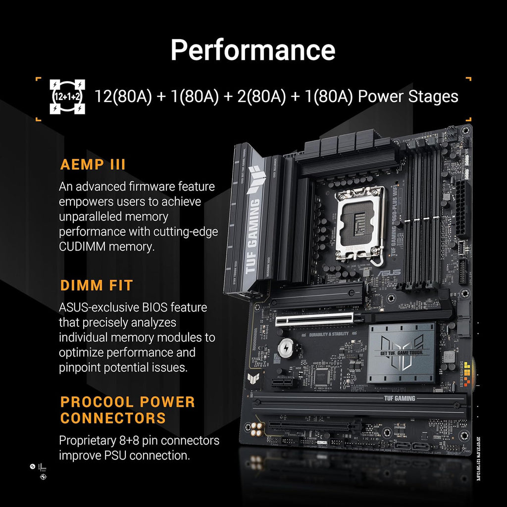TUF Gaming B860-PLUS WiFi – Carte mère Gaming
