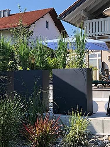Pflanzwerk Pot de Fleur Divider Jardinière Anthracite 92x80x30cm xRésistant au Gelx xProtection UVx xQualité européennex