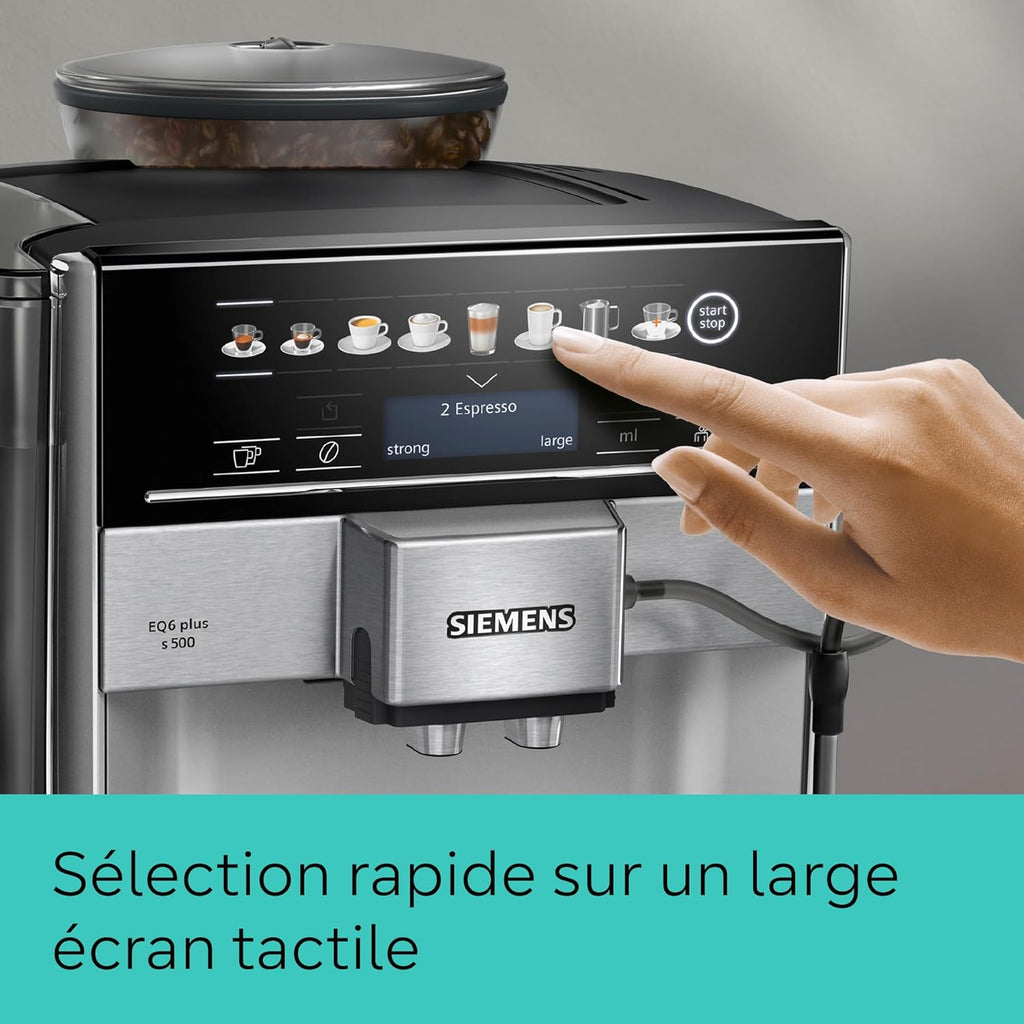 Machine a Cafe SIEMENS TE655203RW expresso entierement automatique EQ6 plus S500 - Anthracite