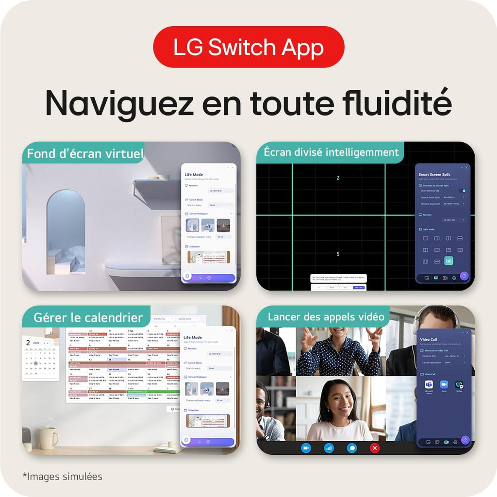 LG UltraWide 34WR50QK-B Ecran PC Ultra Large 34" - Dalle VA résolution QHD (3440 x 1440), 5ms GtG 100Hz, HDR 10, sRGB 90 pour cent (CIE1931), inclinable, Mode Portrait
