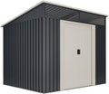 Wasabi - Abri de Jardin Métal 4,6m2 Stark avec fenêtre - Porte coulissante Double - Toit Plat - Cabane extérieur - Cabanon Rangement et Stockage - 194x239x203cm