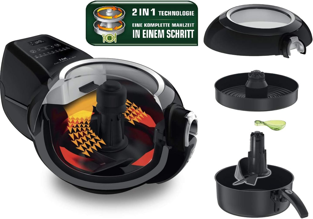 Tefal Friteuse à air chaud 2 en 1 ActiFry Genius XL YV9708 | 1500 watts | capacité : 1,7 kg | 9 programmes automatiques | technologie 2 en 1 | noir