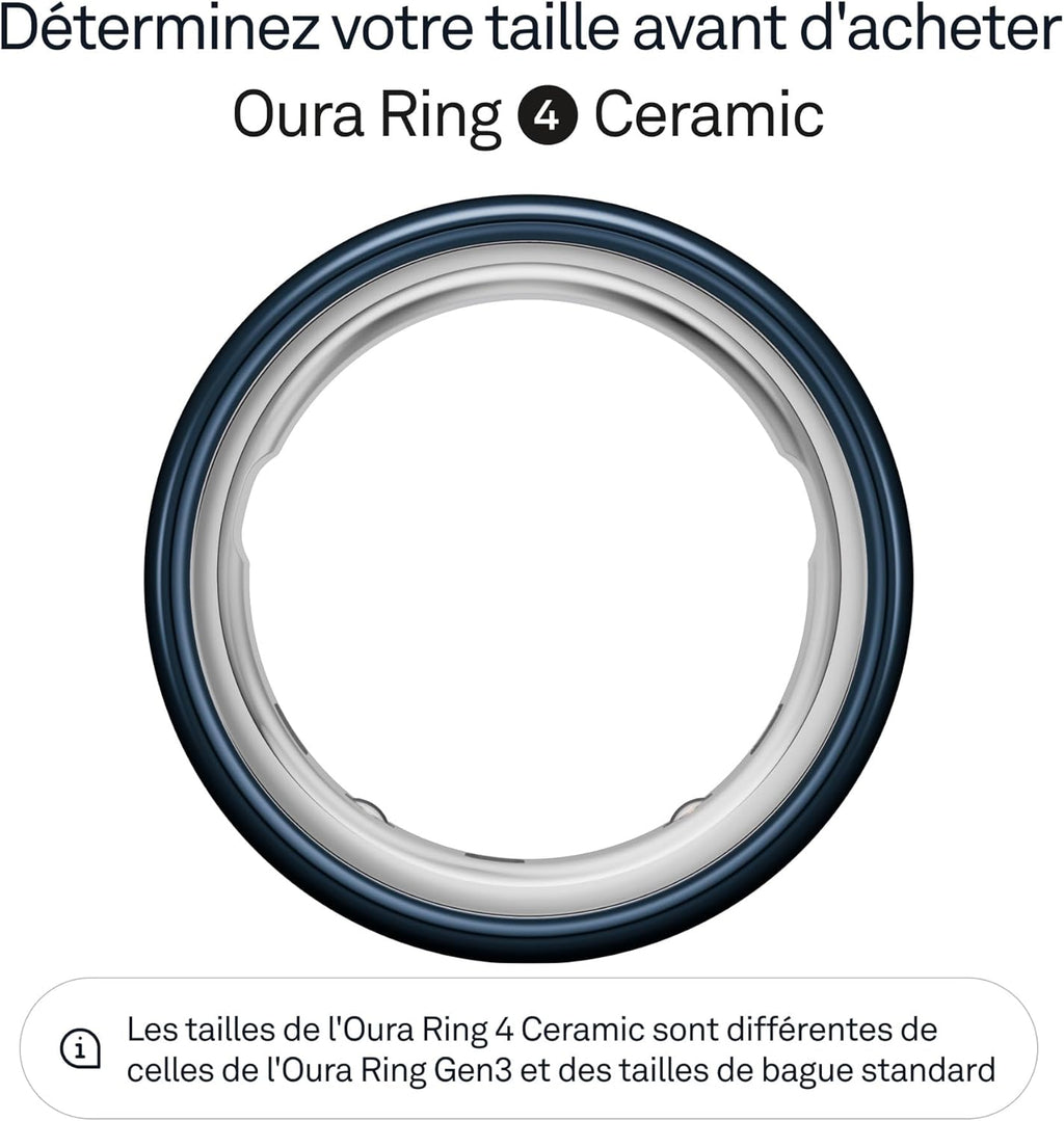 Oura Ring 4 Ceramic - Midnight - Taille 7 - Bague connectée - Trouvez Votre Taille avec Le baguier Oura Ring 4