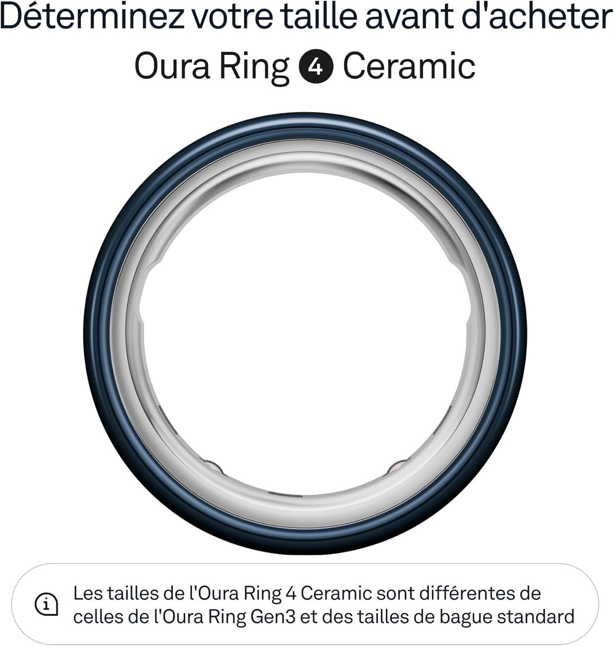 Oura Ring 4 Ceramic - Midnight - Taille 7 - Bague connectée - Trouvez Votre Taille avec Le baguier Oura Ring 4