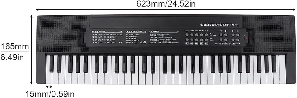 clavier électronique piano Clavier Électronique 61 Touches Piano Clavier De Musique Numérique Portable Avec Microphone Cadeau Musical Facile À Apprendre