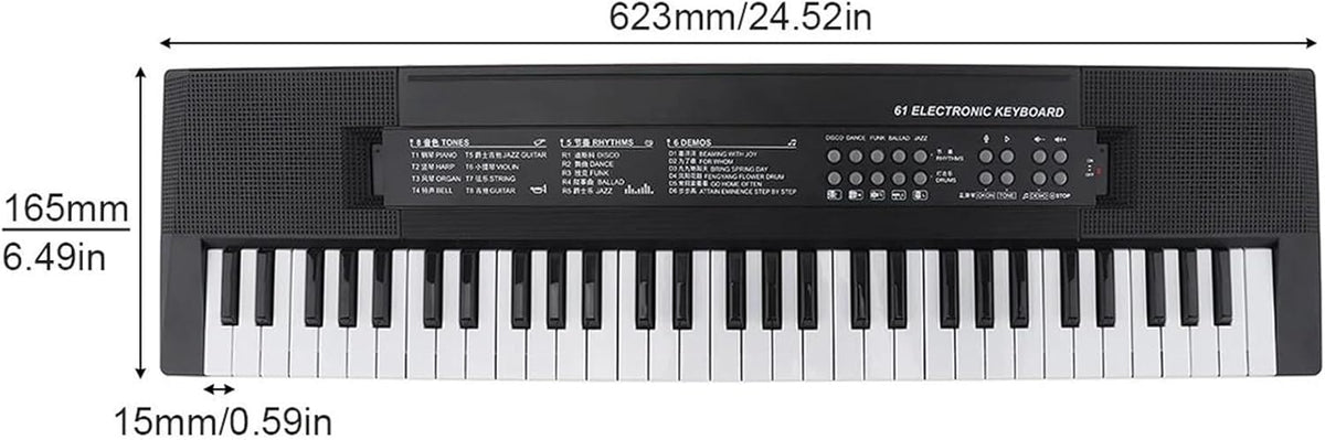 clavier électronique piano Clavier Électronique 61 Touches Piano Clavier De Musique Numérique Portable Avec Microphone Cadeau Musical Facile À Apprendre