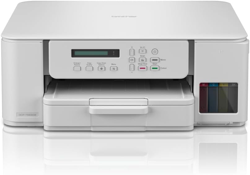 Brother DCP-T583 Imprimante Multifonction Jet d'encre 3 en 1 (Impression, Copie, Scan), Format Tank à Réservoir d'encre, Simple et économique