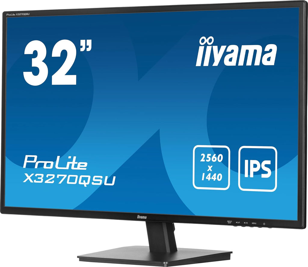 Iiyama Ecran 31,5 Noir 3ms Dalle IPS 2560x1440 100Hz 250 CD/m² 2xHDMI 1xDisplayPort 3xUSB HUB (3.2) HPs VESA 100x100 X3270QSU-B1